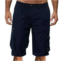 Muški teretni kapri hlače labavi fit multi-džepni trening taktičke ravne kratke hlače Ležerne duguljasti