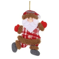 Sdjma Christmas Drvo Plišani ukrasi Santa Snowman Reindeer Bear Plish Decorations Xmas Tree Plish Privjesci