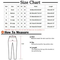 USMIXI na prodaju obrezirane hlače za žene Ženske hlače u širokim nogama modni listovi ispis elastičnih
