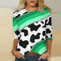 Košulje od tarmeek plus za žene Raglan rukav bolovni blok plus veličina vrhova casual majica Comfy bluze