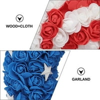 4. jula vijenac patriotski americana vijenac Boxwood ručno izrađeni spomen-dan vijenac Festival Garland