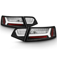 Odgovara 2009- Audi a Quattro s RS Crna DRL LED cijev Svjetla za rezanje