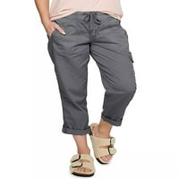 Crowstring Hliist Casual Beach Capris Hlače za žene Ljetne casual bager hlače Pocket vruće kratke hlače