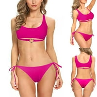 Finelylove kupaći kostimi Ženski podstavljeni sport BRA Style Bikini Purple S