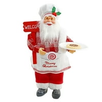 Amiliee Christmas Santa Santa Claus Figurine Lutka s poklon torbom i predstavlja božićni ukras za dekor