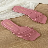 Colisha Womens slajdova Summer Sandal Beach Ravne sandale unutarnje vanjske papuče na otvorenom kliznu