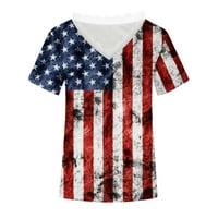 Cleariance Ženska čipka vrhova Američka zastava Štampaj majica 4. jula SAD Vrhunska dana Nezavisnosti