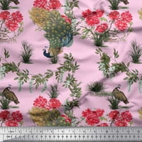Listovi pamučnog tkanina za pamučne ploče, cvjetni i paun ptica otisak šivaći tkaninski dvorište širom