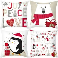 18 Božićni jastuk Case Cushion Cover bacač snežni kućni dekor za zabavu