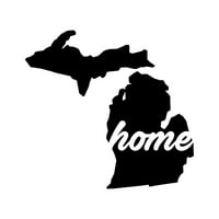 Michigan Home Naljepnica Decal Die Cut - samoljepljivi vinil - Vremenska zaštitna - izrađena u SAD - Mnogo boja i veličine - State u obliku Mi