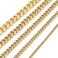 Huachen od nehrđajućeg čelika Zlatni lanac Kubanska muška ogrlica s hip hop lancem Trend debeli lanac