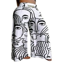 Glonme visoka struka širokoj nozi za žene za žene Ležerne prilike labave paštake Duge pantalone sa džepovima