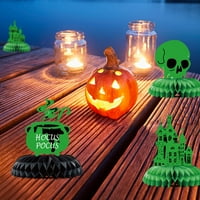 Meidiya set Halloween Dekoracija saća za saće pucketin kostur Ghost Castle Desktop Ornament Party Scena