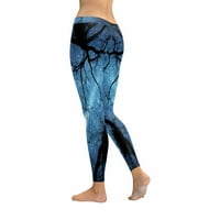 Fantasy zvjezdani noćni nebo Mliječni put Stretchy Capri gamaše Skinny Yoga Sportske hlače Xsmall