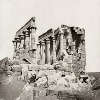 Egipat: Hram ruševine. Nruini hrama u Egiptu. Fotografija, krajem 19. veka. Poster Print by