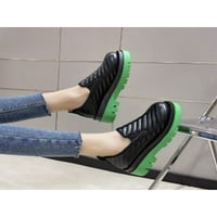 Fangasis Hopen Loafers Comfort Casual Cipele Platform hoda Žene Žene Loafer Modni klizanje na V Green