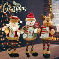 Božićne lutke Xmas Dekor New Year Ornament ELK Snowman Santa Clauus Stojeći ukras lutke Sretan Božić