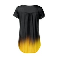 Ženske vrhove Ženska bluza s kratkim rukavima Modni grafički otisci Summer V-izrez T-majice Tunic Tee