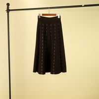 Ženske suknje Dužina koljena uzorak pleteni džemper A-line suknje Srednja duljina suknja Pleased suknja