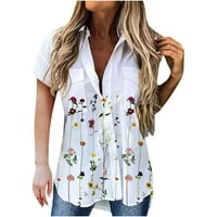 Sunvit modna bluza Ispis ženske košulje vrhovi-kratki rukav Juniori Leisure Top Ženski bluze, višebojni
