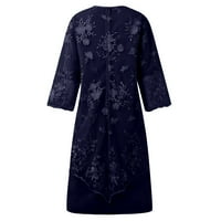 Huachen ženska casual modna čipkaste veze srednje dugačka dužina dvije set haljine