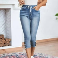 GUBOTARE FLARED traperice za žene Žene High Squik Tergo Traperice Pocket džep Jeans Jeans