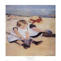 Djeca koja se igraju na plaži Mary Cassatt Fine Art Poster Print Mary Cassatt