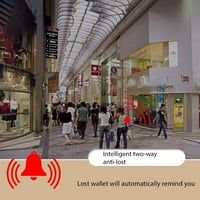 Kangqi modni muškarci Smart Fau kožna bluetooth-kompatibilna lokacija novčanik protiv izgubljene GPS