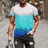 Unleife Muška majica za okruglog vrata 3D Štampanje uzorak kratkih rukava s kratkim rukavima, ljetna