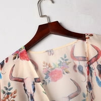 Idoravan kardigani za ženske proljeće Proljeće Ženski ispisani kimono rukav kardigan labav povremene majice