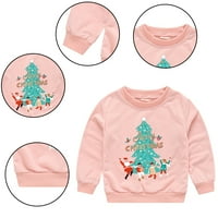 Esaierr 1-6T Djeca Toddler dječaci Djevojke Dukseri Božićni džemper Pulover Crewneck Dugim rukavima
