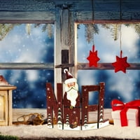 Drvo Božićni snjegovinski stolni centar Center friece potpisuje zimski odmor za odmor Stojeći snjegovine santa spisue figurice božićne ukrase za večeru