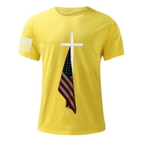 Muška majica Dan nezavisnosti Ljetni modni ležerni tiskani majica kratkih rukava za muškarce
