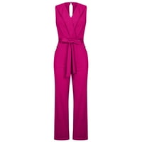 Stamzod Modni ženski ljetni kombinezon za zavoj tako hlače hlače hlače sa zatvaračem Zipper vrući ružičasti
