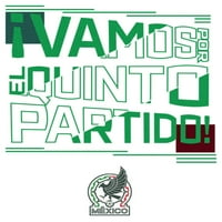 Ženska meksička fudbalska federacija Nacionalni fudbalski tim VAMOS por el quinto partido grafički grafički tee bijeli veliki
