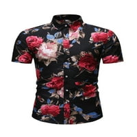 Colisha Fashion Print T-majice i elastične hlače za izvlačenje za muškarce za odmor na plaži za odmor,