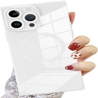 Dizajniran za iPhone Pro MA Square Case kompatibilan sa MAGSAFE TPU magnetskom sjajnom kamerom za žene