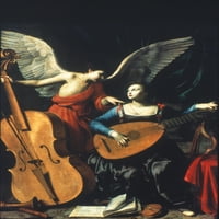 St. Cecilia i anđeo. Noil na platnu, C1600, Carlo Saraceni. Poster Print by