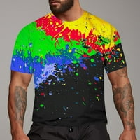 iopqo muns majica muški 3D uzorak tiskani kratki rukav majice casual grafike TEESSummer vrhovi grafički