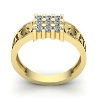 1.5carat okrugli rez Dijamantna muška okupljana za angažman prsten od krutog 14k ruža, bijela ili žuta zlato GH SI1