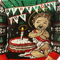 Ružno džemper za božićne zabave unise muški jesus rođendan boy torta smash-4xl
