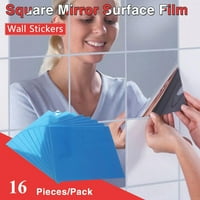 Yubnlvae zidne listove 3D akrilna ukrasna zidna naljepnica kupaonica akrilna naljepnica kvadratne naljepnice