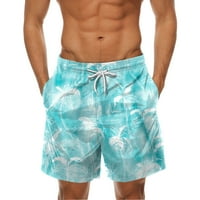 Guvpev Fashion Muška maziva Havajska plaža Fit Sport Casual Casual Hotsa hlače - cijan m
