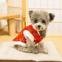 Kućno tamno odijelo kineski stil crvena boja modni štenad pas novogodišnja kostim mačjeg odjeće za jesen