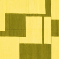 Ahgly Company Machine Persible Centra za unutarnju žutu žutu prostirke modernog područja, 4 'kvadrat
