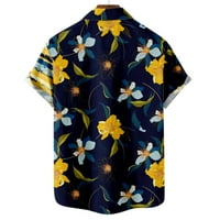 Havajske majice za muškarce Ležerne prilike kratkih rukava Cvjetni košulje Stilsko dugme uz plažu s