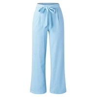 Žene Hlače Ležerne prilike Ležerne prilike, labavi džepovi od labavih hlača elastične pojaseve pantalone Duge pantalone plave veličine S