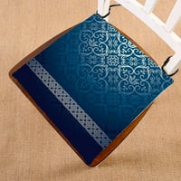 Pozadina damaska ​​Luksuzno plavo dizajn sjedala jastučića sjedala jastuk sjedala