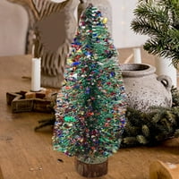 Aoksee Christmas Mini božićno stablo Desktop ukras DIY igle ukras za igle dekoracija božićnog bijelog