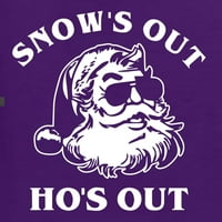 Divlji Bobby, Santa Sning's HO's Out Out Božićni unizori grafički duks, ljubičasta, 3x-velika